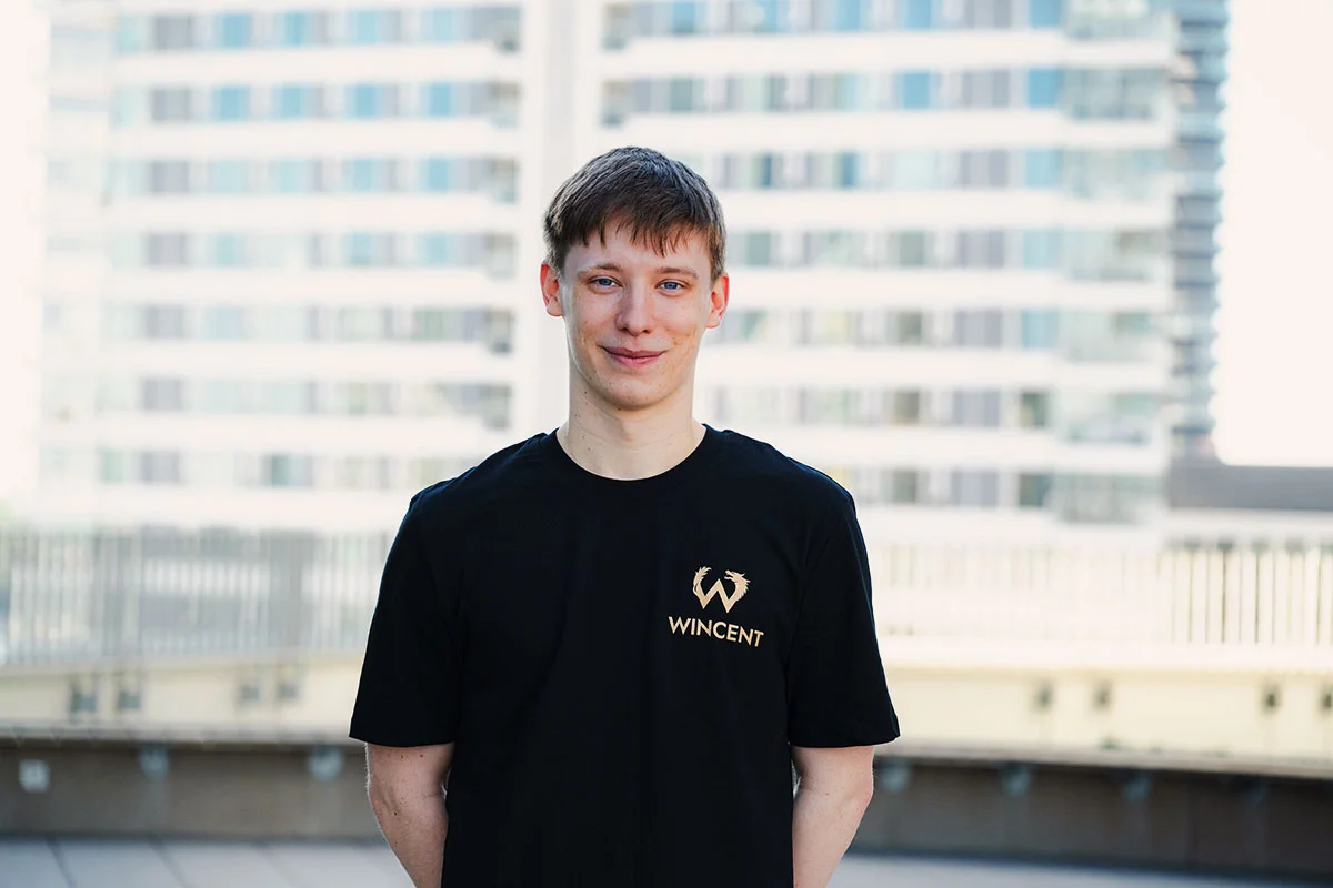 A Wincent intern on the office terrace